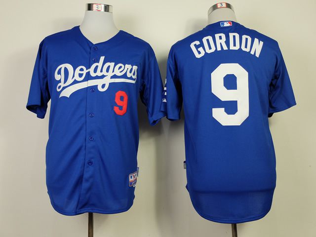 Men Los Angeles Dodgers 9 Gordon Blue MLB Jerseys